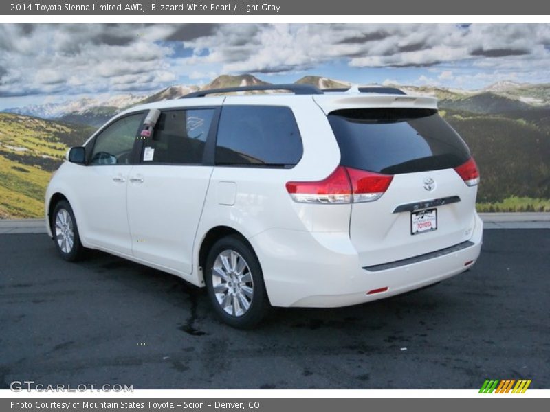 Blizzard White Pearl / Light Gray 2014 Toyota Sienna Limited AWD