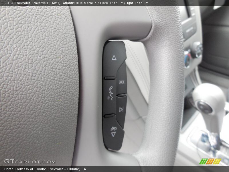 Atlantis Blue Metallic / Dark Titanium/Light Titanium 2014 Chevrolet Traverse LS AWD