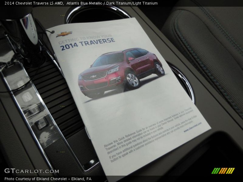 Atlantis Blue Metallic / Dark Titanium/Light Titanium 2014 Chevrolet Traverse LS AWD