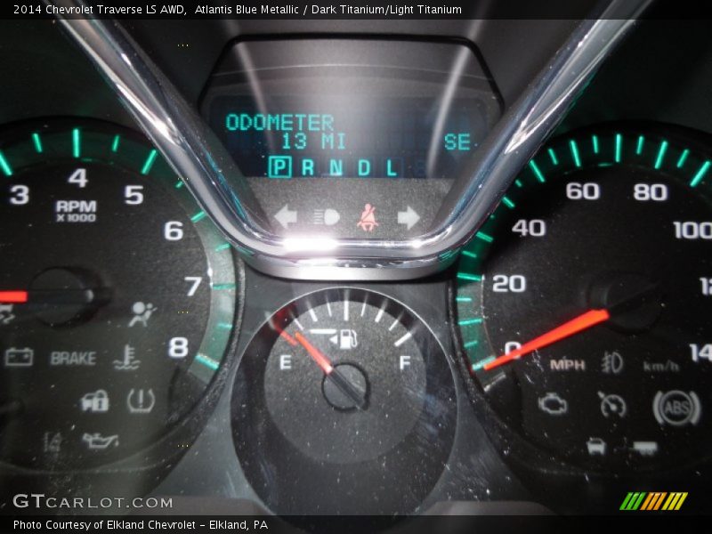 Atlantis Blue Metallic / Dark Titanium/Light Titanium 2014 Chevrolet Traverse LS AWD