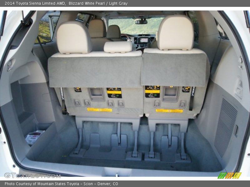 Blizzard White Pearl / Light Gray 2014 Toyota Sienna Limited AWD
