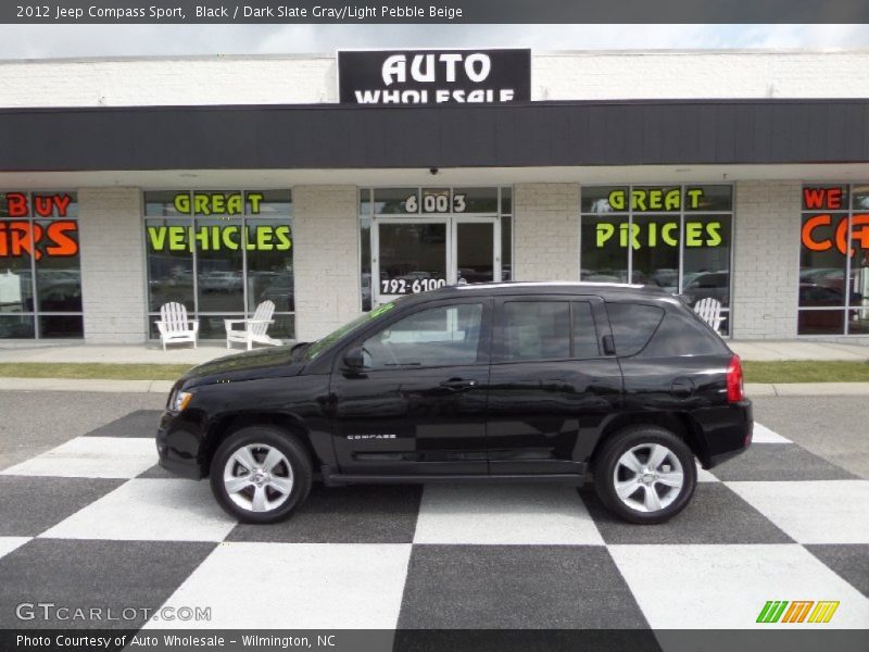 Black / Dark Slate Gray/Light Pebble Beige 2012 Jeep Compass Sport
