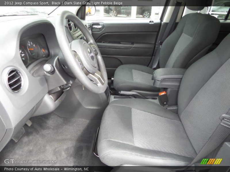 Black / Dark Slate Gray/Light Pebble Beige 2012 Jeep Compass Sport