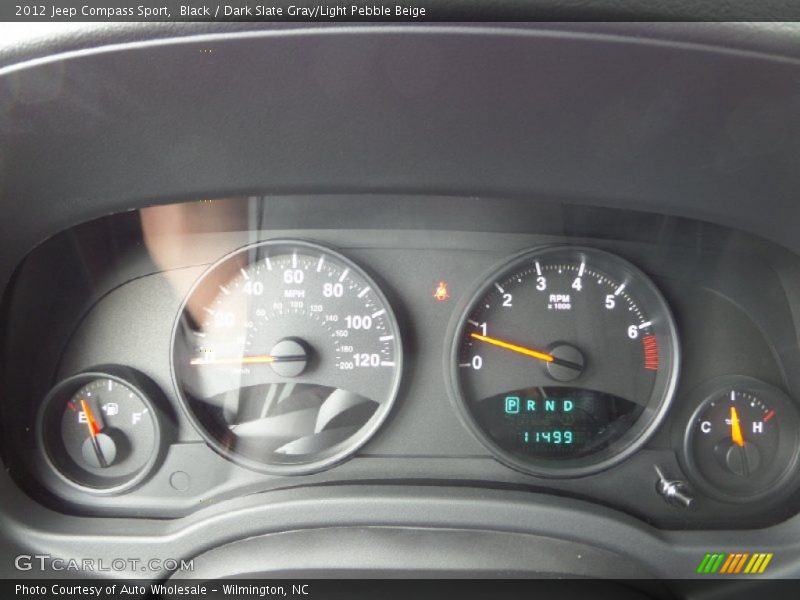Black / Dark Slate Gray/Light Pebble Beige 2012 Jeep Compass Sport