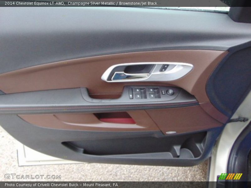 Champagne Silver Metallic / Brownstone/Jet Black 2014 Chevrolet Equinox LT AWD