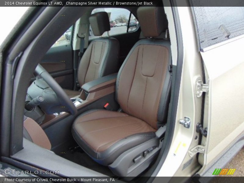 Champagne Silver Metallic / Brownstone/Jet Black 2014 Chevrolet Equinox LT AWD