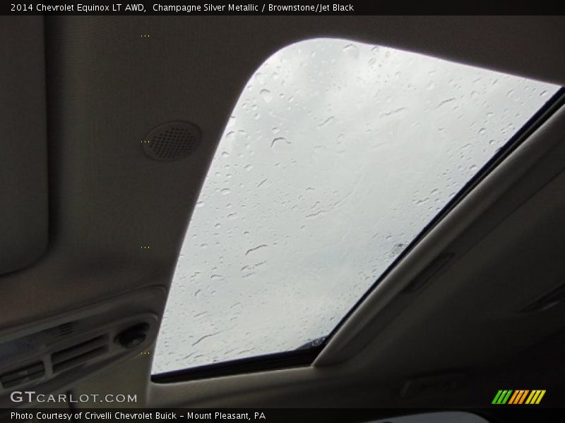 Champagne Silver Metallic / Brownstone/Jet Black 2014 Chevrolet Equinox LT AWD