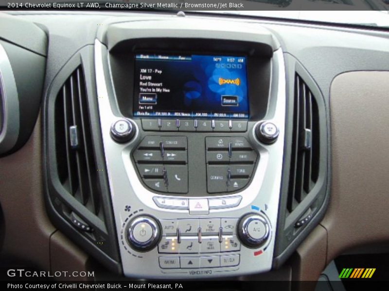 Champagne Silver Metallic / Brownstone/Jet Black 2014 Chevrolet Equinox LT AWD
