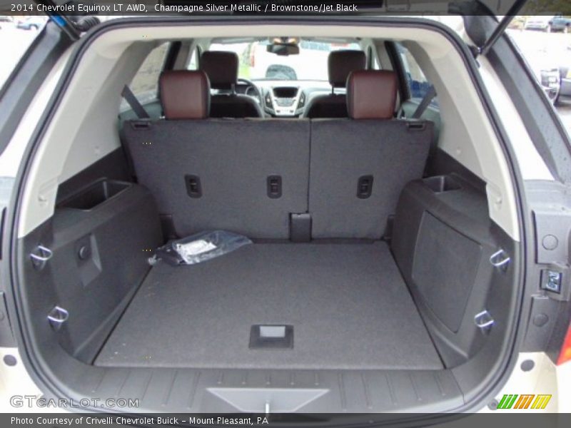 Champagne Silver Metallic / Brownstone/Jet Black 2014 Chevrolet Equinox LT AWD