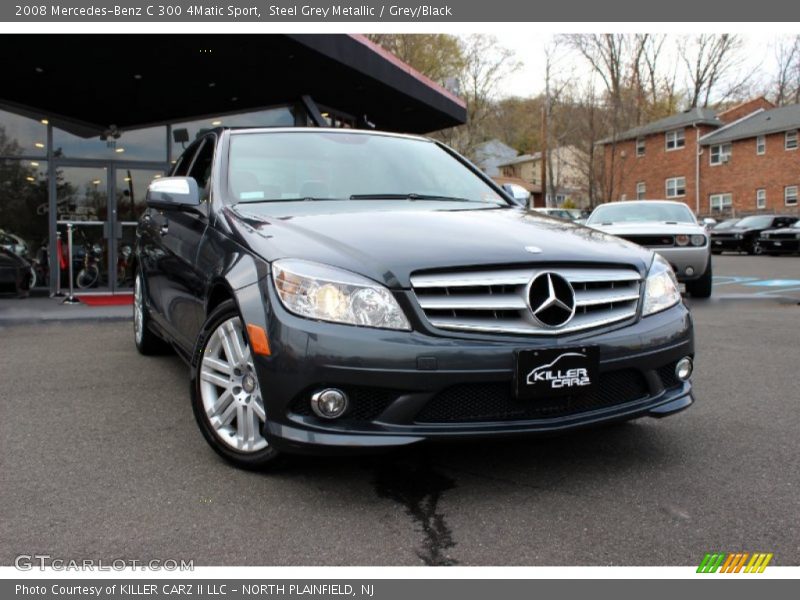 Steel Grey Metallic / Grey/Black 2008 Mercedes-Benz C 300 4Matic Sport