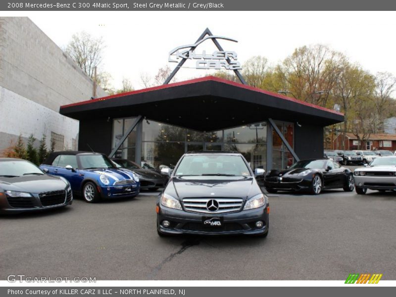 Steel Grey Metallic / Grey/Black 2008 Mercedes-Benz C 300 4Matic Sport