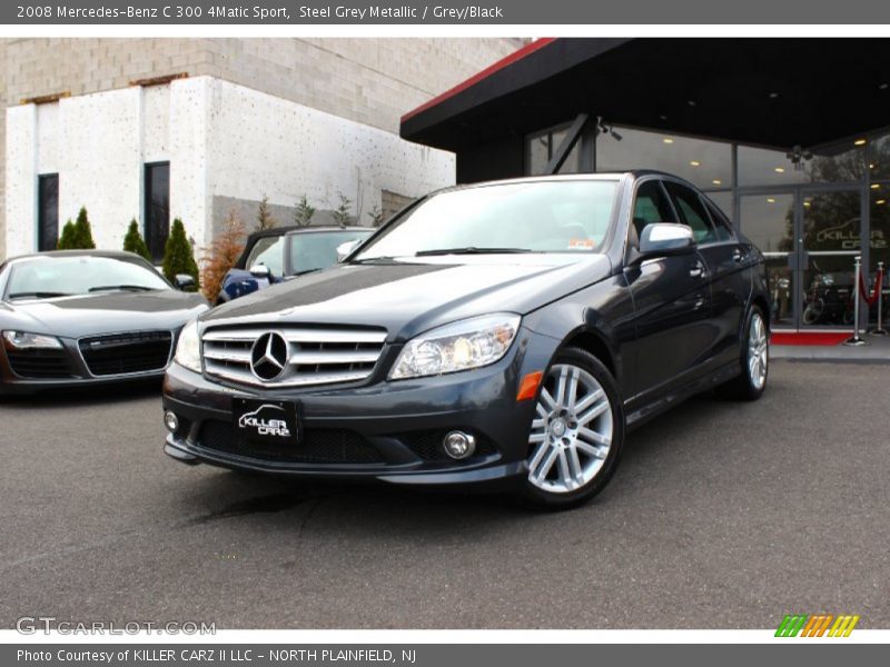 Steel Grey Metallic / Grey/Black 2008 Mercedes-Benz C 300 4Matic Sport