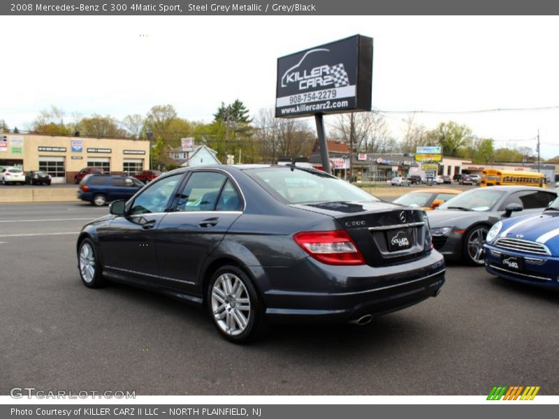 Steel Grey Metallic / Grey/Black 2008 Mercedes-Benz C 300 4Matic Sport