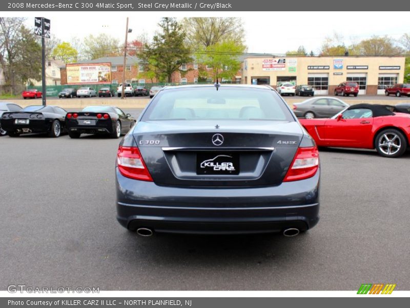 Steel Grey Metallic / Grey/Black 2008 Mercedes-Benz C 300 4Matic Sport