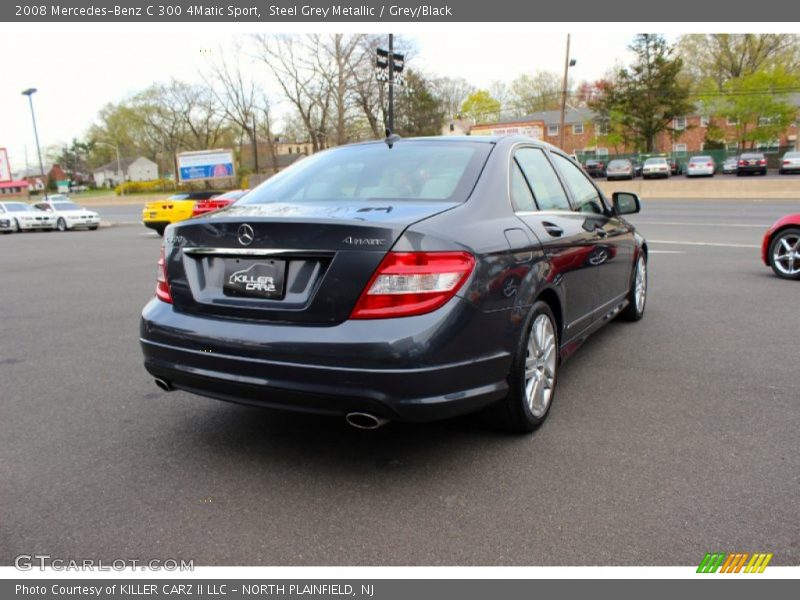 Steel Grey Metallic / Grey/Black 2008 Mercedes-Benz C 300 4Matic Sport