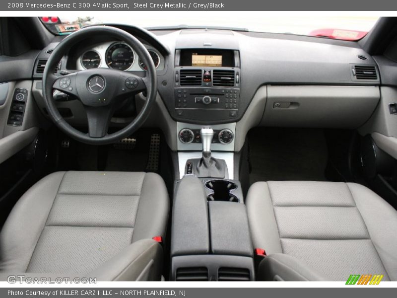 Steel Grey Metallic / Grey/Black 2008 Mercedes-Benz C 300 4Matic Sport