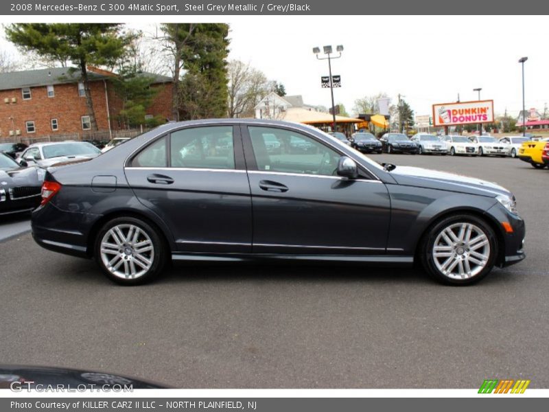 Steel Grey Metallic / Grey/Black 2008 Mercedes-Benz C 300 4Matic Sport