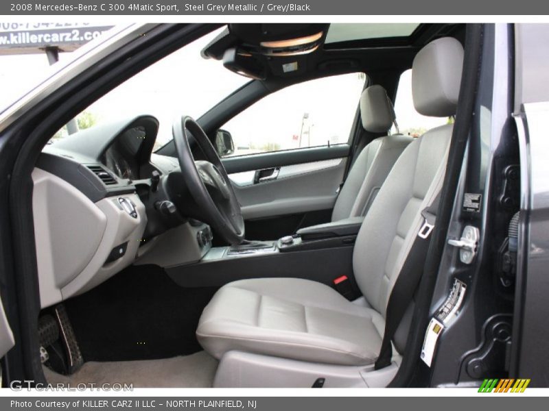 Steel Grey Metallic / Grey/Black 2008 Mercedes-Benz C 300 4Matic Sport