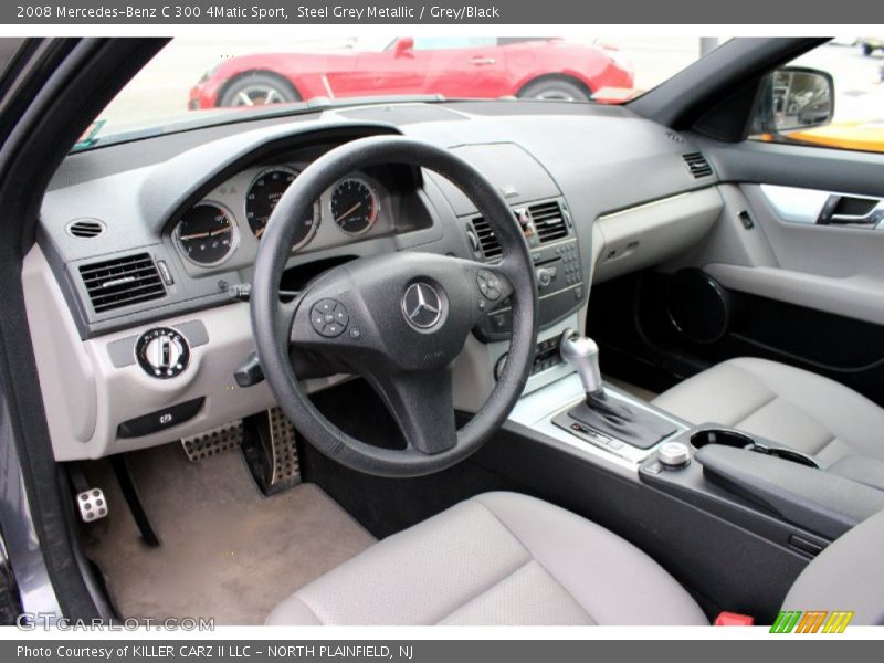 Steel Grey Metallic / Grey/Black 2008 Mercedes-Benz C 300 4Matic Sport