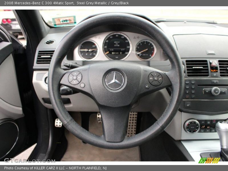Steel Grey Metallic / Grey/Black 2008 Mercedes-Benz C 300 4Matic Sport
