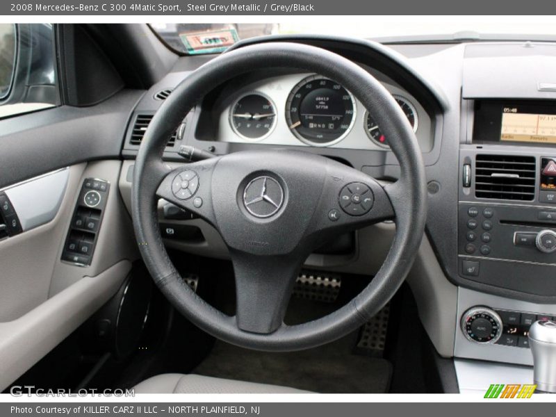 Steel Grey Metallic / Grey/Black 2008 Mercedes-Benz C 300 4Matic Sport