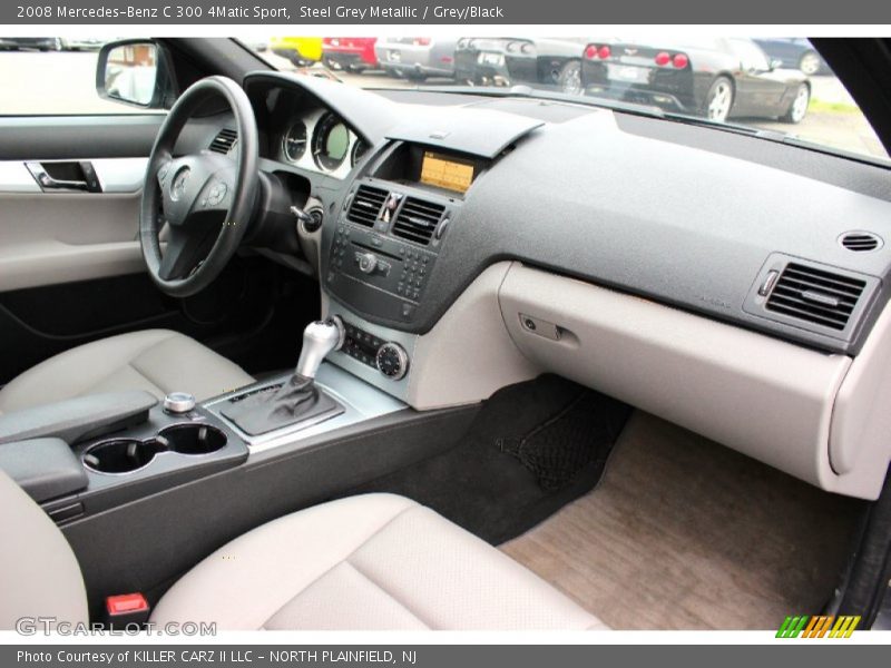 Steel Grey Metallic / Grey/Black 2008 Mercedes-Benz C 300 4Matic Sport