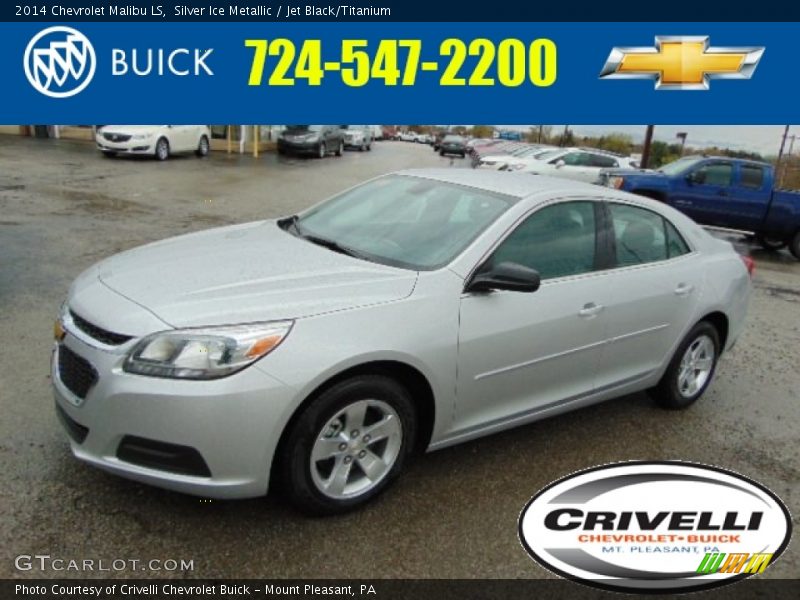 Silver Ice Metallic / Jet Black/Titanium 2014 Chevrolet Malibu LS