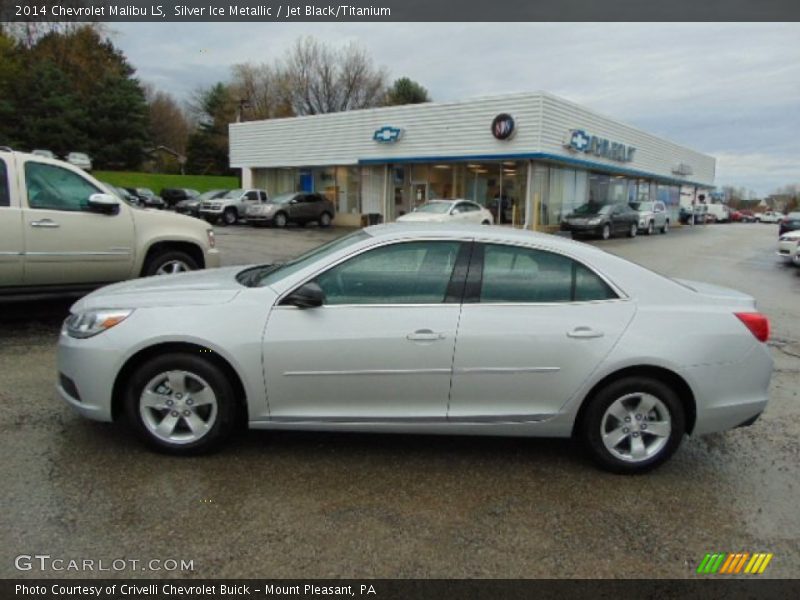 Silver Ice Metallic / Jet Black/Titanium 2014 Chevrolet Malibu LS