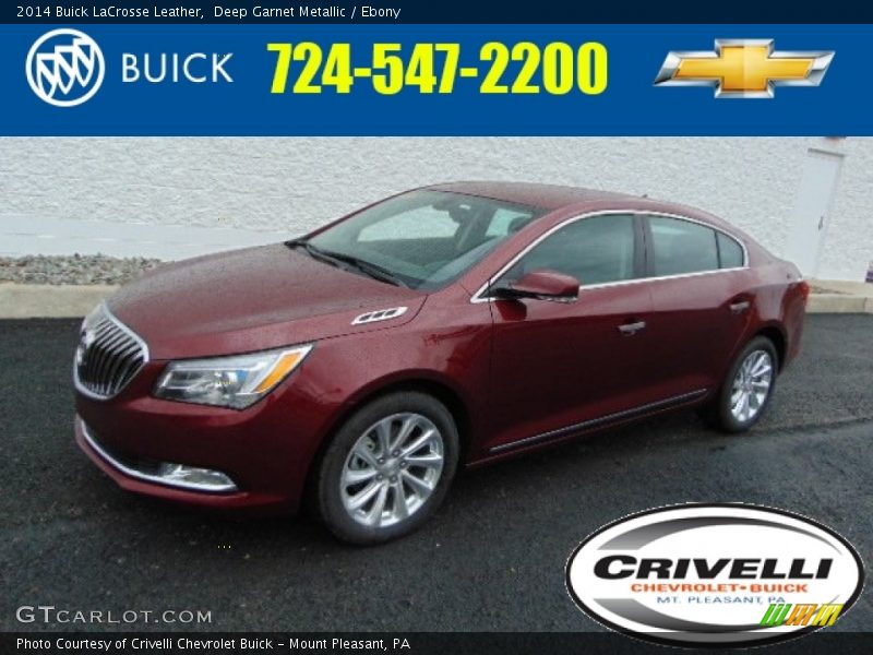 Deep Garnet Metallic / Ebony 2014 Buick LaCrosse Leather