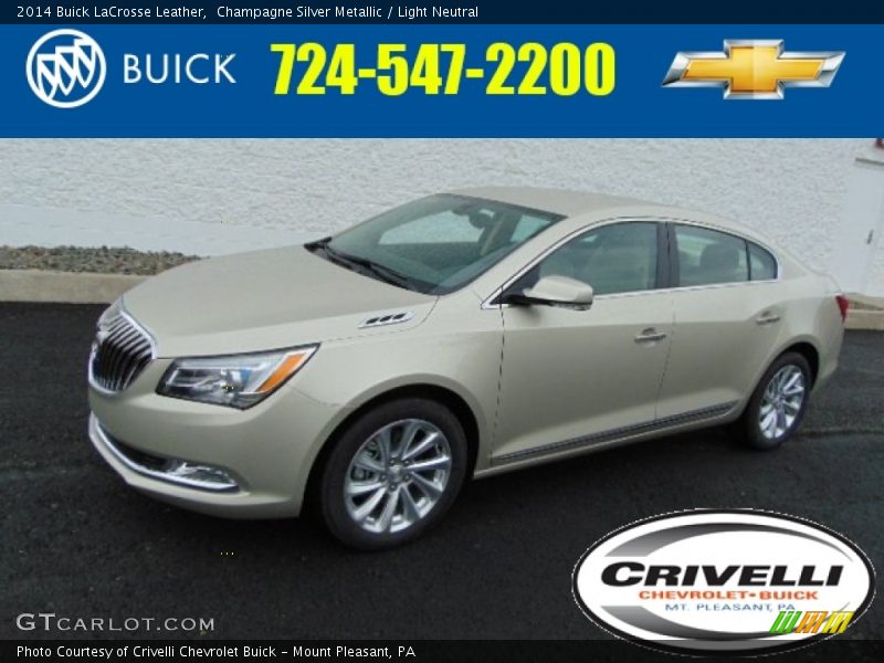 Champagne Silver Metallic / Light Neutral 2014 Buick LaCrosse Leather