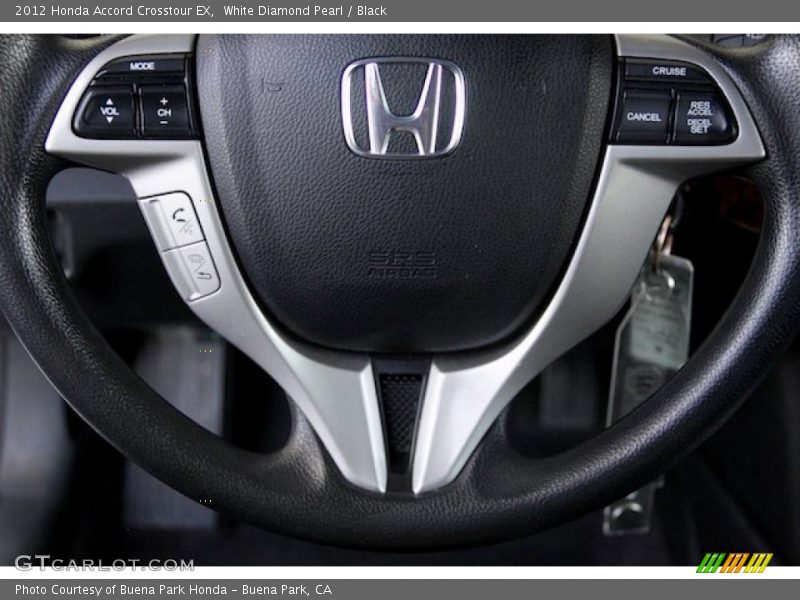 White Diamond Pearl / Black 2012 Honda Accord Crosstour EX