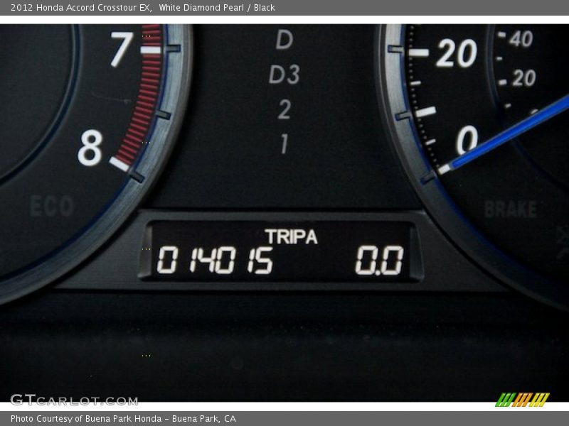 White Diamond Pearl / Black 2012 Honda Accord Crosstour EX