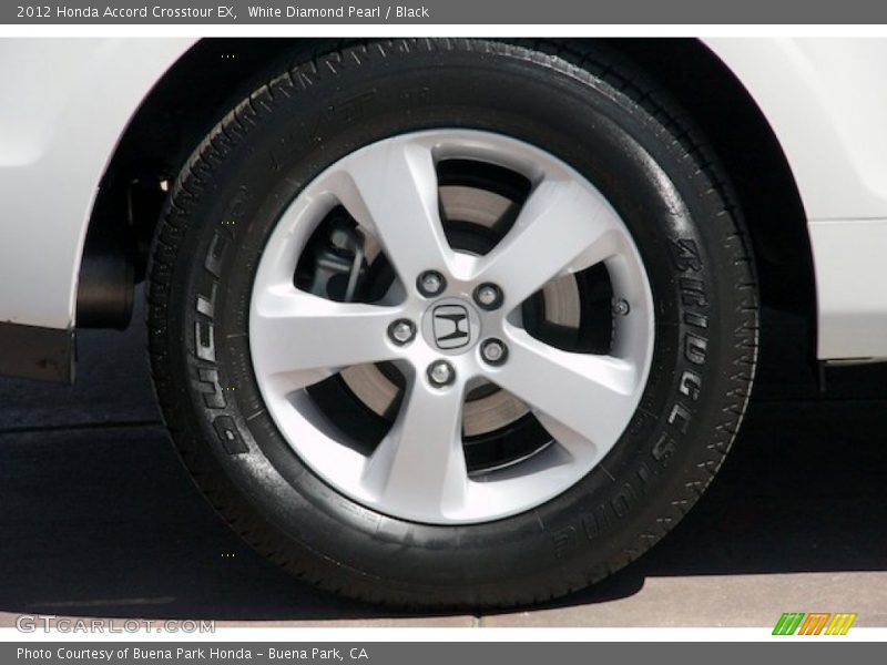 White Diamond Pearl / Black 2012 Honda Accord Crosstour EX