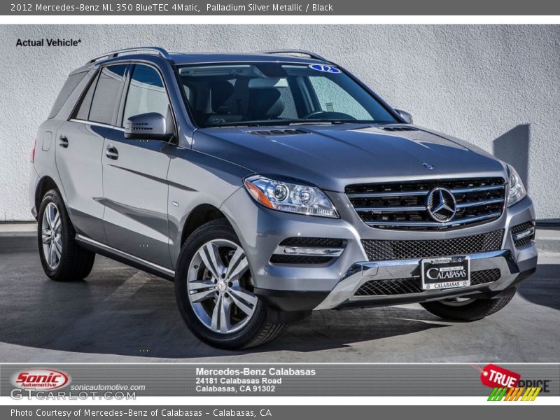 Palladium Silver Metallic / Black 2012 Mercedes-Benz ML 350 BlueTEC 4Matic