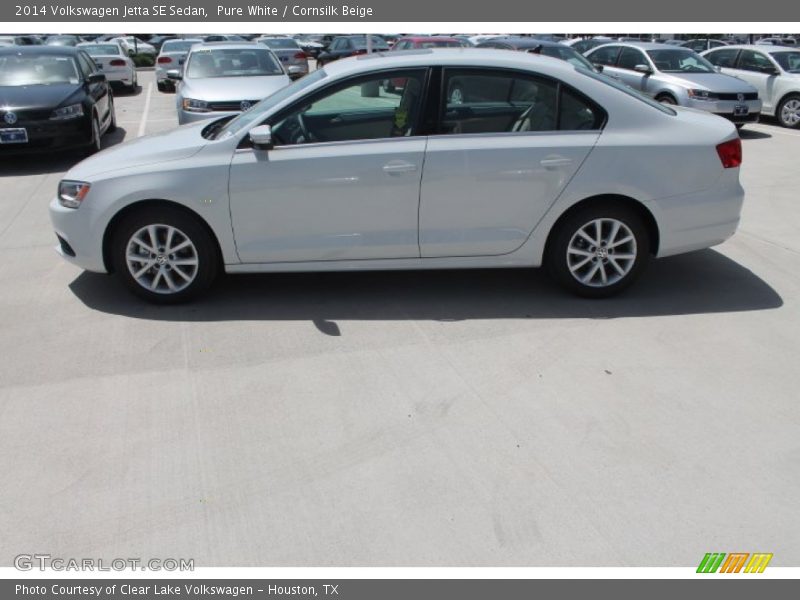 Pure White / Cornsilk Beige 2014 Volkswagen Jetta SE Sedan