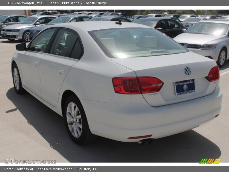Pure White / Cornsilk Beige 2014 Volkswagen Jetta SE Sedan