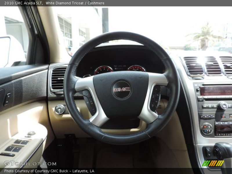White Diamond Tricoat / Cashmere 2010 GMC Acadia SLT