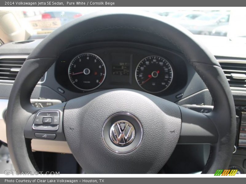Pure White / Cornsilk Beige 2014 Volkswagen Jetta SE Sedan