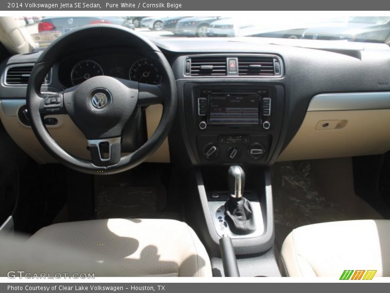 Pure White / Cornsilk Beige 2014 Volkswagen Jetta SE Sedan