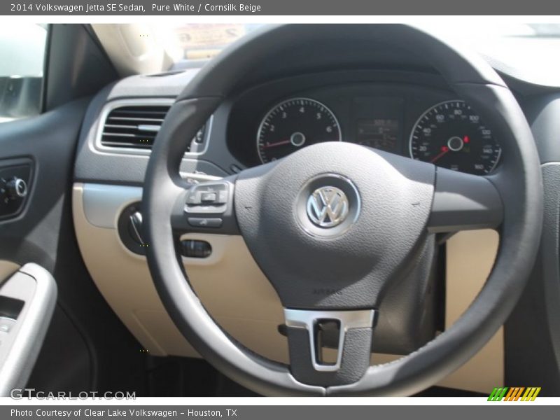 Pure White / Cornsilk Beige 2014 Volkswagen Jetta SE Sedan