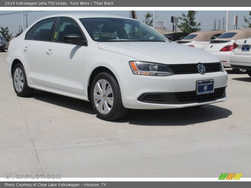 Pure White / Titan Black 2014 Volkswagen Jetta TDI Sedan