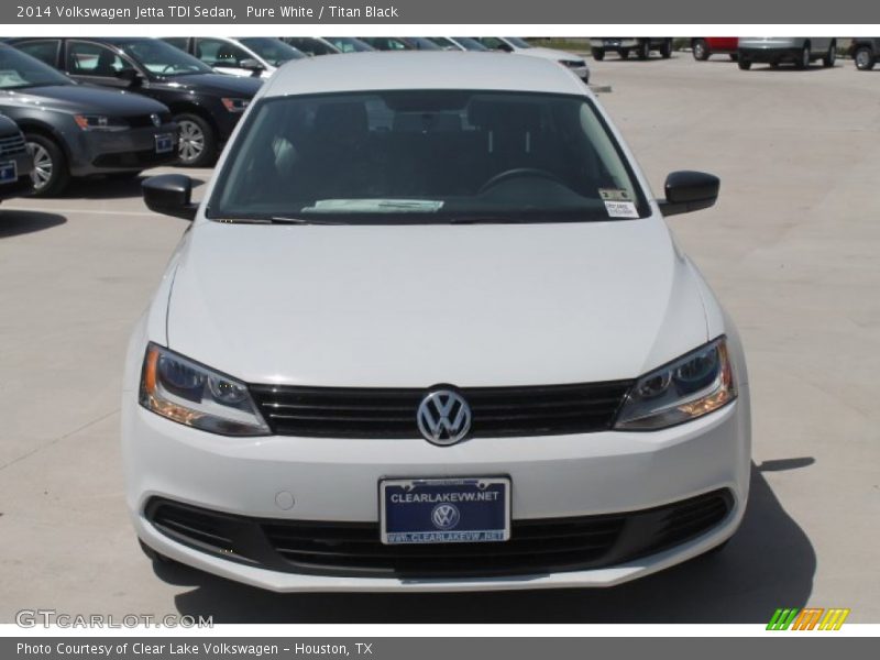 Pure White / Titan Black 2014 Volkswagen Jetta TDI Sedan