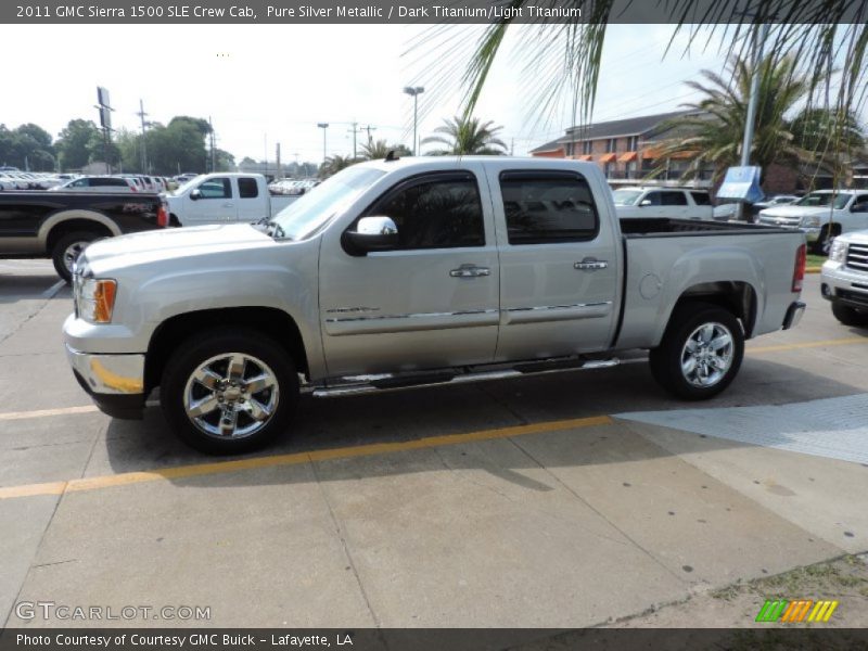 Pure Silver Metallic / Dark Titanium/Light Titanium 2011 GMC Sierra 1500 SLE Crew Cab