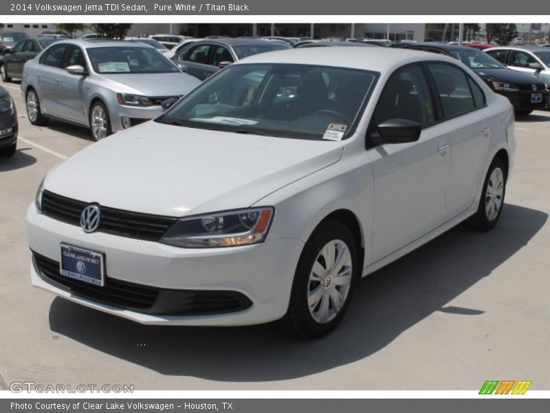 Pure White / Titan Black 2014 Volkswagen Jetta TDI Sedan