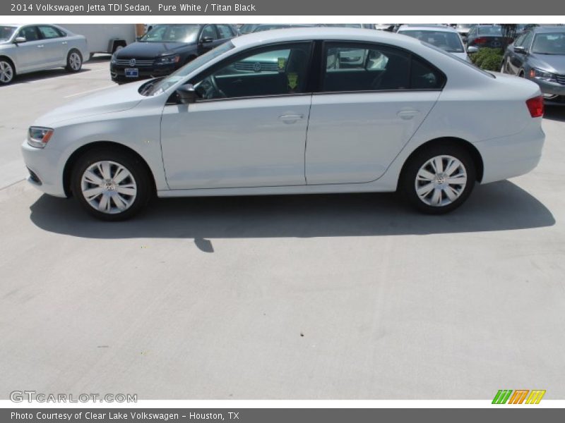 Pure White / Titan Black 2014 Volkswagen Jetta TDI Sedan