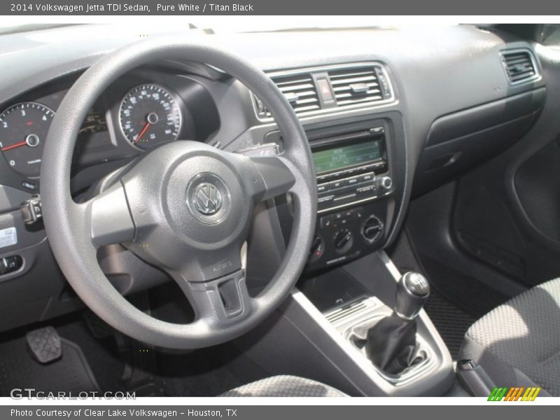 Pure White / Titan Black 2014 Volkswagen Jetta TDI Sedan