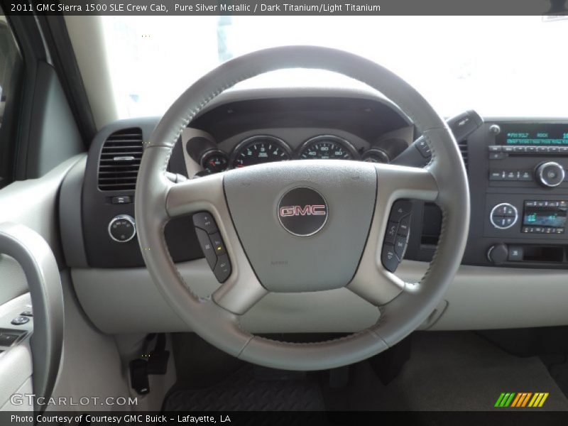 Pure Silver Metallic / Dark Titanium/Light Titanium 2011 GMC Sierra 1500 SLE Crew Cab