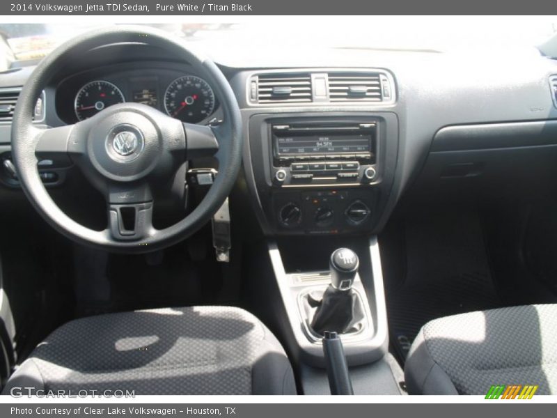 Pure White / Titan Black 2014 Volkswagen Jetta TDI Sedan