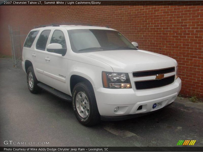 Summit White / Light Cashmere/Ebony 2007 Chevrolet Tahoe LT