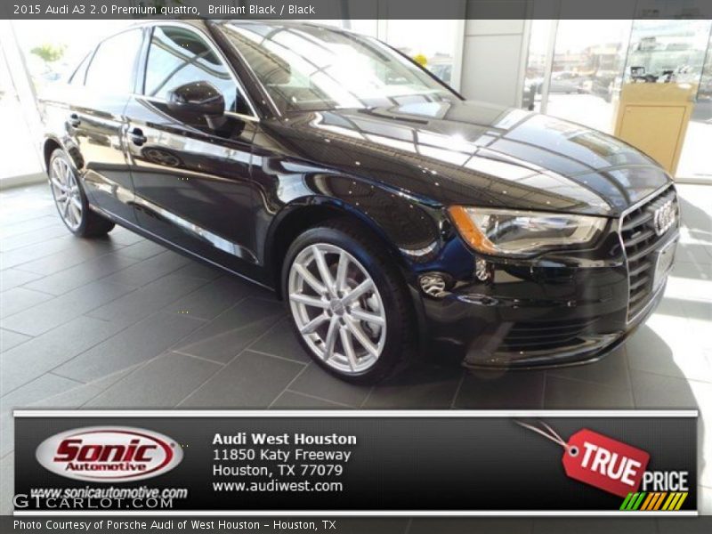 Brilliant Black / Black 2015 Audi A3 2.0 Premium quattro